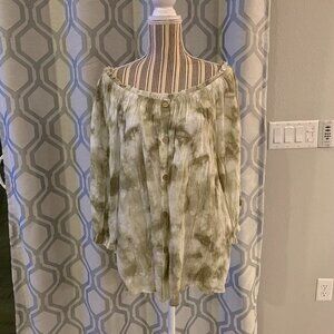 Off-the-Shoulder Tie Dye Boho Top